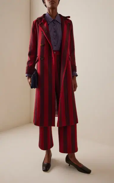 LA VESTE Miranda Striped Wool Coat | Thumbnail 2 LA VESTE Miranda Striped Wool Coat | Thumbnail 2