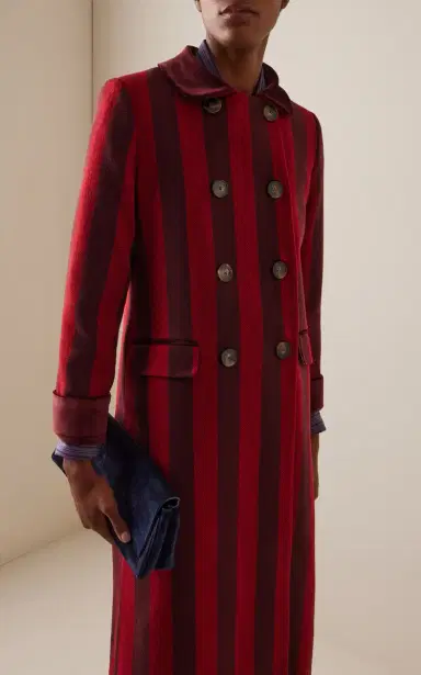 LA VESTE Miranda Striped Wool Coat | Thumbnail 3 LA VESTE Miranda Striped Wool Coat | Thumbnail 3