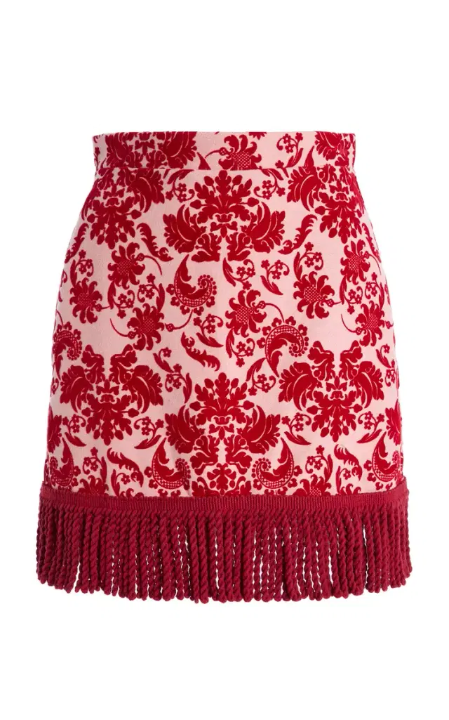 Cher Fringed Wool Mini Skirt
