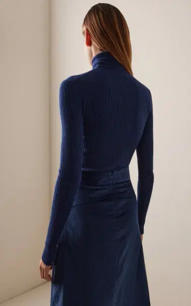 Gabriela Hearst Peppe Cashmere-Silk Turtleneck Top | Thumbnail 4