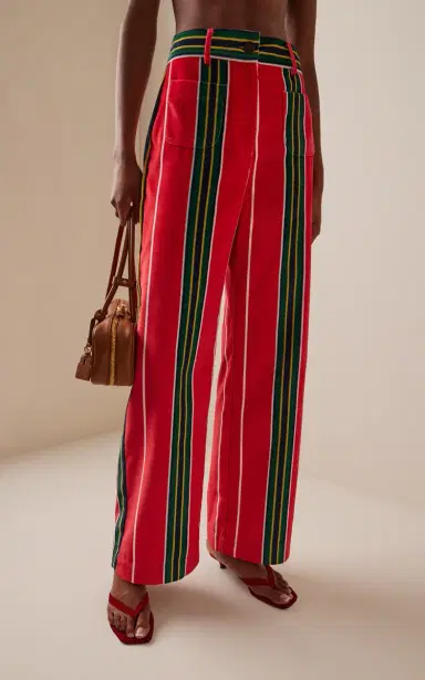 LA VESTE Pippi Striped Cotton Velvet Pants | Thumbnail 3 LA VESTE Pippi Striped Cotton Velvet Pants | Thumbnail 3