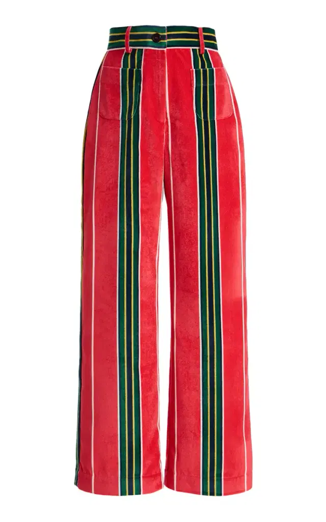 Pippi Striped Cotton Velvet Pants