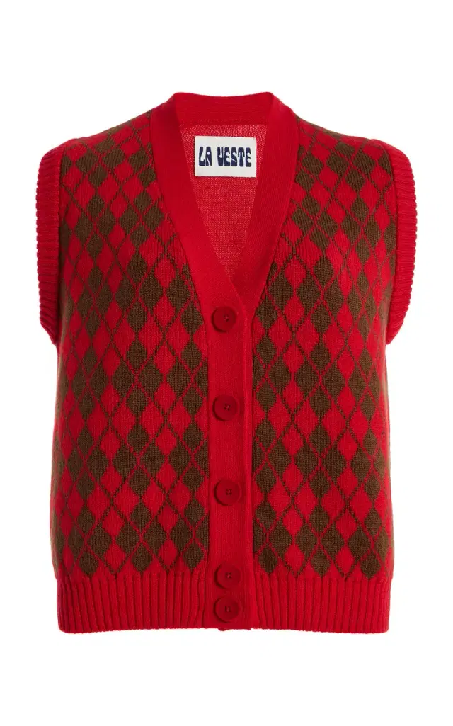 LA VESTE Arlequín Knit Wool Vest