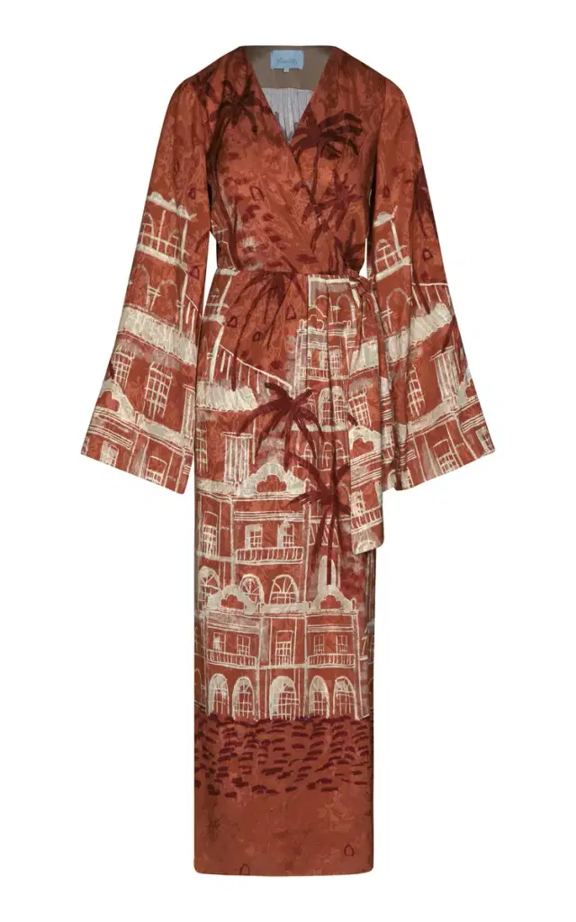 Johanna Ortiz Ollantay Jacquard Maxi Wrap Dress