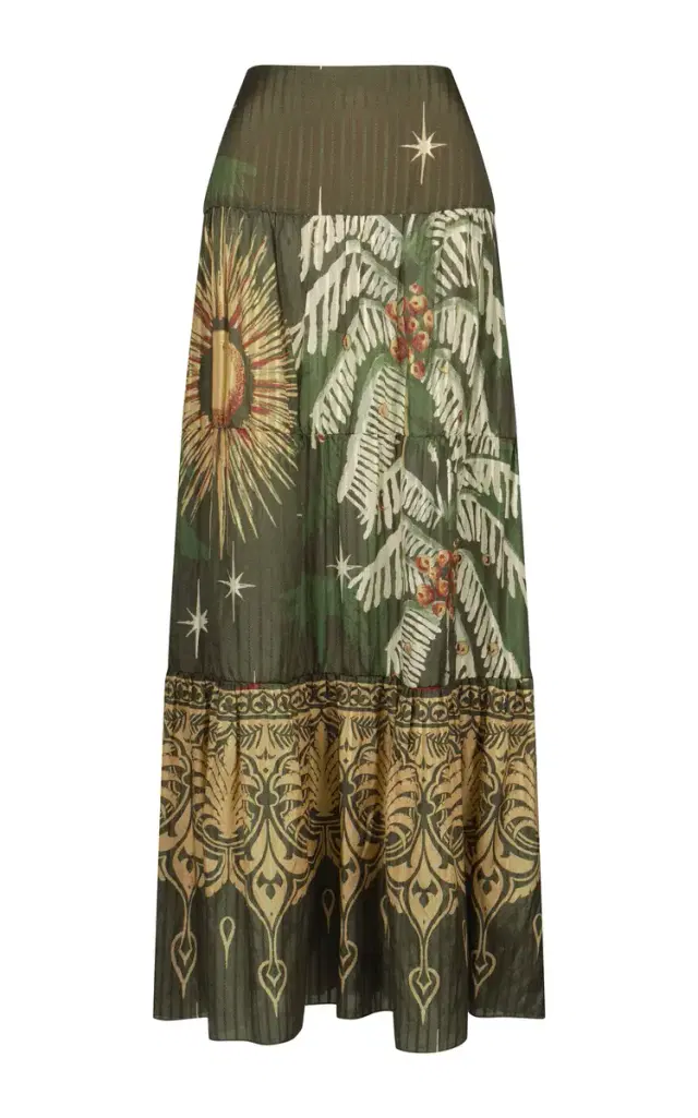 Johanna Ortiz Relatos De Mi Tierra Silk-Blend Maxi Skirt