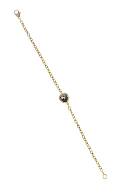 Sylva & Cie Black Rose Cut Peark Shape Diamond Bracelet With Caviar Bezel | Thumbnail 1