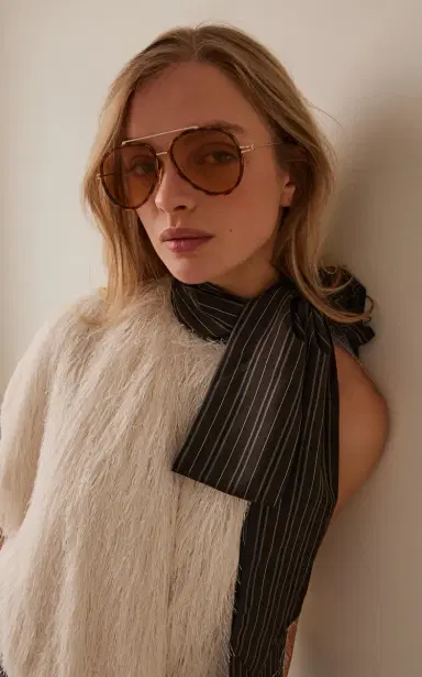 Gucci Aviator-Frame Metal Sunglasses | Thumbnail 2 Gucci Aviator-Frame Metal Sunglasses | Thumbnail 2