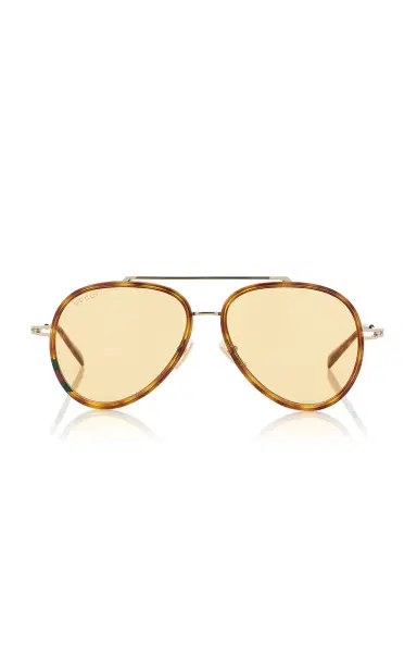 Gucci Aviator-Frame Metal Sunglasses | Thumbnail 1 Gucci Aviator-Frame Metal Sunglasses | Thumbnail 1