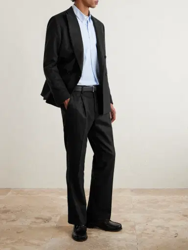 MR P. Straight-Leg Pleated Cashmere-Blend Flannel Suit Trousers - Men | Thumbnail 2