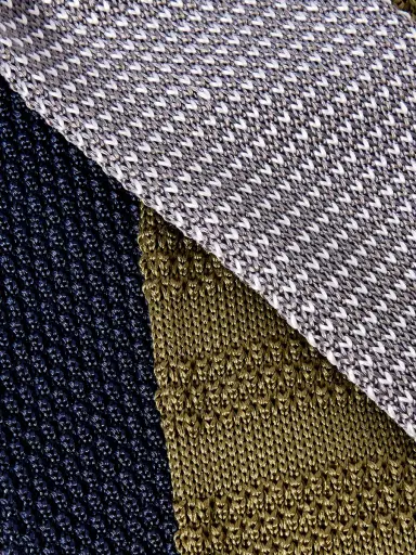 MR P. Set of Three 7cm Knitted Silk Ties - Men | Thumbnail 3