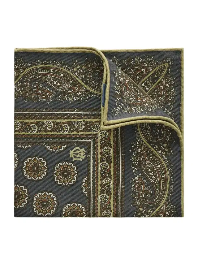 dunhill Printed Mulberry Silk-Twill Pocket Square - Men