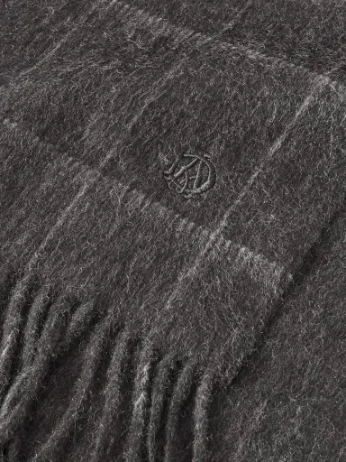 dunhill Fringed Checked Cashmere Scarf - Men | Thumbnail 4 dunhill Fringed Checked Cashmere Scarf - Men | Thumbnail 4