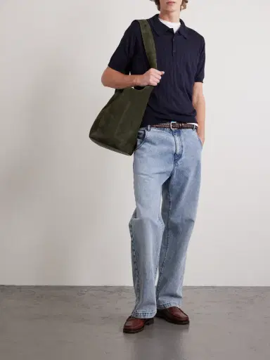 John Smedley Ribbed Wool and Cotton-Blend Polo Shirt - Men | Thumbnail 2 John Smedley Ribbed Wool and Cotton-Blend Polo Shirt - Men | Thumbnail 2