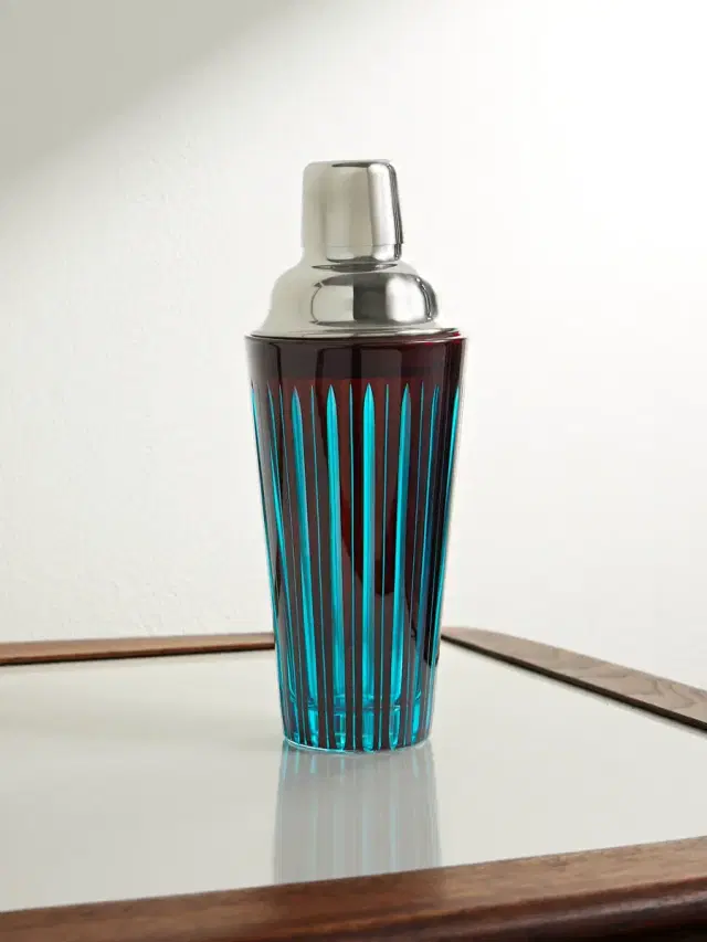 L'Objet Prism Glass and Silver-Tone Cocktail Shaker - Men