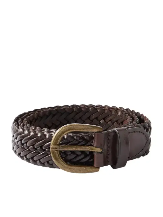 MORJAS 3cm Woven Leather Belt - Men