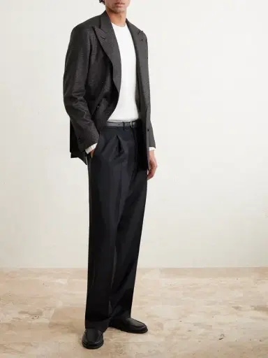 Saman Amel Amo Straight-Leg Wool and Mohair-Blend Suit Trousers - Men | Thumbnail 2 Saman Amel Amo Straight-Leg Wool and Mohair-Blend Suit Trousers - Men | Thumbnail 2