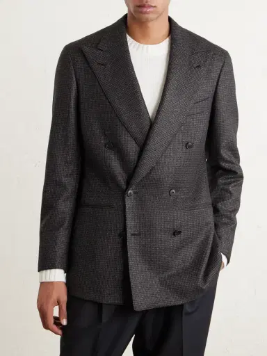 Saman Amel Double-Breasted Houndstooth Wool Suit Jacket - Men | Thumbnail 3 Saman Amel Double-Breasted Houndstooth Wool Suit Jacket - Men | Thumbnail 3