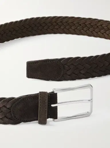 Canali 4cm Woven Suede Belt - Men | Thumbnail 3