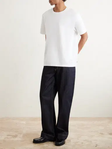 Thom Browne Logo-Appliquéd Cotton-Jersey T-Shirt - Men | Thumbnail 2
