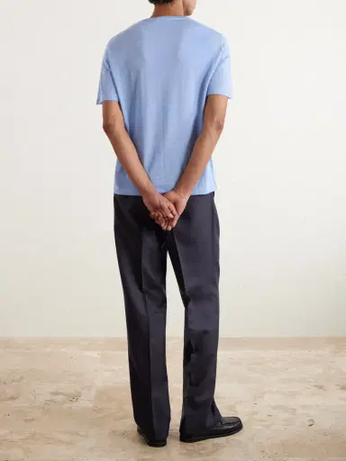 Saman Amel Amo Straight-Leg Cotton-Blend Suit Trousers - Men | Thumbnail 4 Saman Amel Amo Straight-Leg Cotton-Blend Suit Trousers - Men | Thumbnail 4