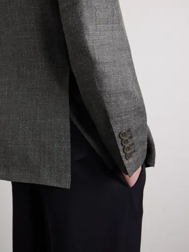 Canali Slim-Fit Wool, Silk and Linen-Blend Twill Blazer - Men | Thumbnail 5