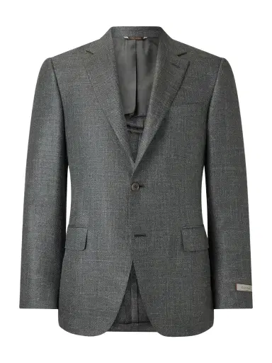 Canali Slim-Fit Wool, Silk and Linen-Blend Twill Blazer - Men | Thumbnail 1
