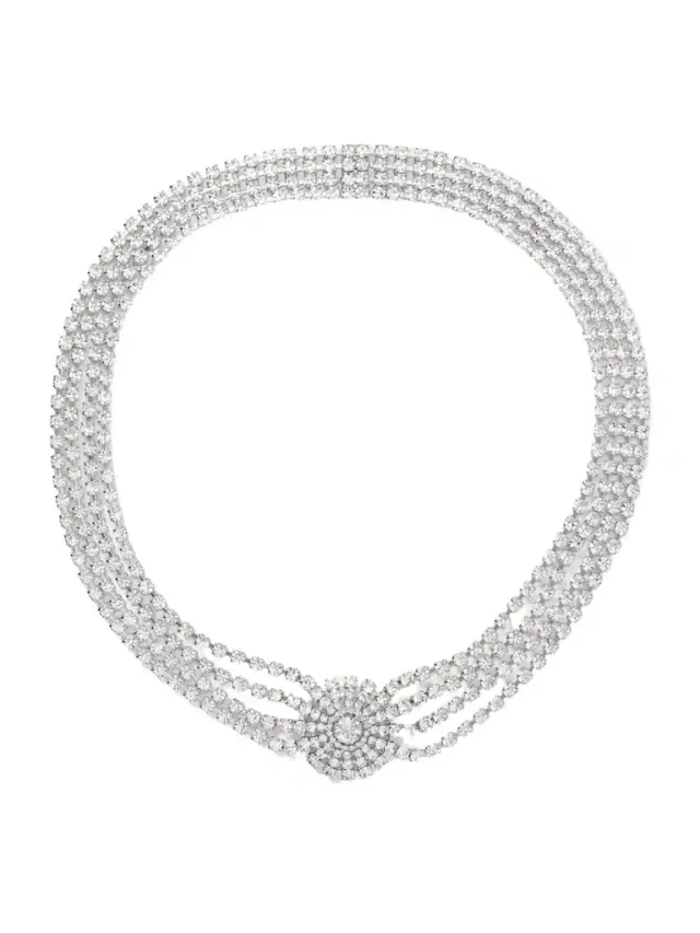 Zelina Rhodium-plated Crystal Headpiece