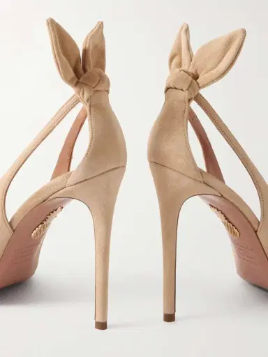 Aquazzura Bow Tie 85 Suede Pumps | Thumbnail 5 Aquazzura Bow Tie 85 Suede Pumps | Thumbnail 5