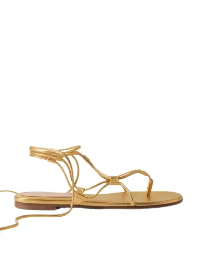 Gianvito Rossi Metallic Leather Sandals | Thumbnail 1