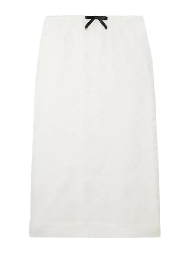 Bow-embellished Satin-trimmed Lace Midi Skirt