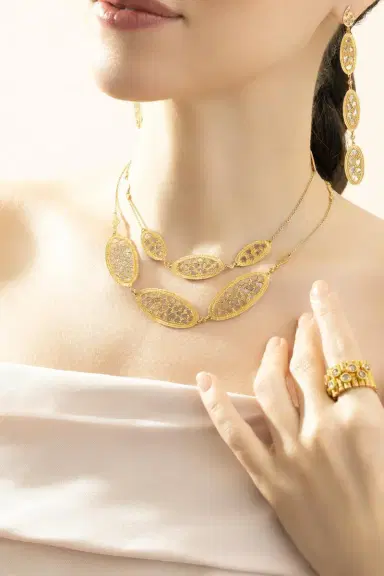 Coomi Multi Oval Rose Cut Diamond Necklace | Thumbnail 2