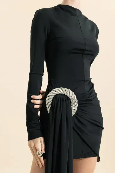 David Koma Spiral Drape Mini Dress | Thumbnail 2