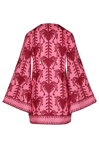 Johanna Ortiz Wild Savannah Tunic Dress - Pink Cherry | Thumbnail 3