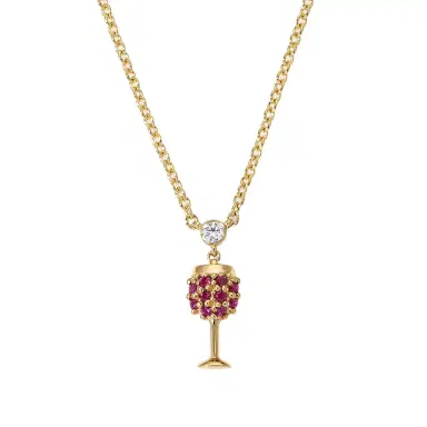 Stephanie Gottlieb Cocktail Red Wine Chain Necklace | Thumbnail 1