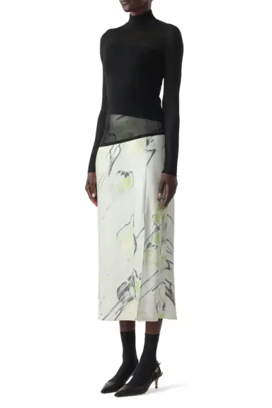 Jason Wu Collection SHEER COMBO MERINO KNIT TURTLENECK | Thumbnail 3
