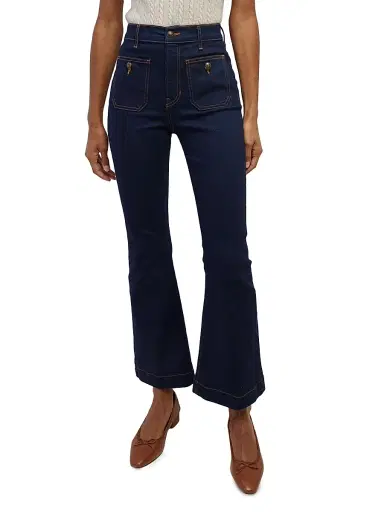 Veronica Beard Women's Carson Flared Patch Pocket Jeans | Thumbnail 3 Veronica Beard Women's Carson Flared Patch Pocket Jeans | Thumbnail 3