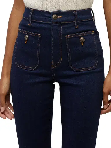 Veronica Beard Women's Carson Flared Patch Pocket Jeans | Thumbnail 6 Veronica Beard Women's Carson Flared Patch Pocket Jeans | Thumbnail 6