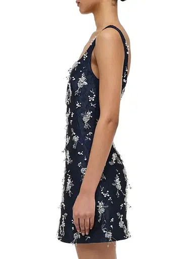Simkhai Women's Viva Embellished Sleeveless Minidress - Midnight - Size 10 | Thumbnail 4 Simkhai Women's Viva Embellished Sleeveless Minidress - Midnight - Size 10 | Thumbnail 4