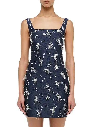 Simkhai Women's Viva Embellished Sleeveless Minidress - Midnight - Size 10 | Thumbnail 1 Simkhai Women's Viva Embellished Sleeveless Minidress - Midnight - Size 10 | Thumbnail 1