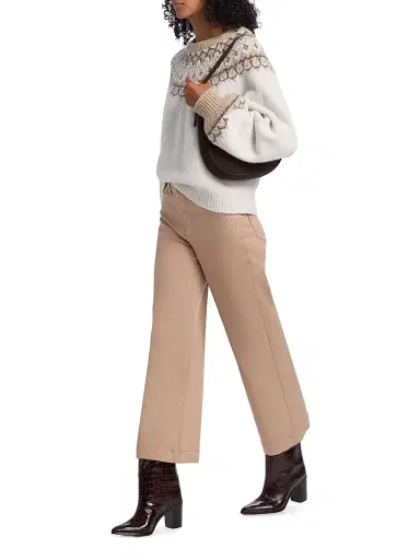 PAIGE Women's Anessa Wide-Leg Pants - Light Brown - Size 31 | Thumbnail 2