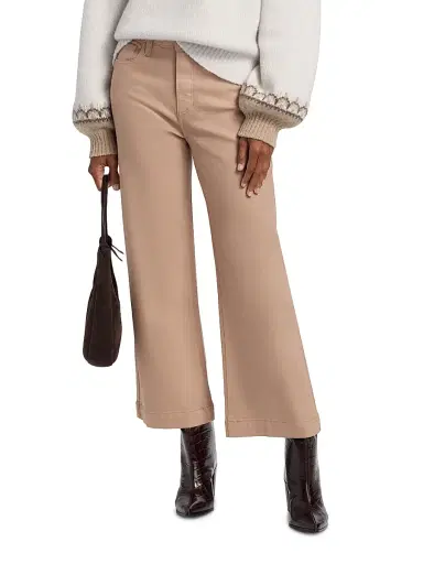PAIGE Women's Anessa Wide-Leg Pants - Light Brown - Size 31 | Thumbnail 3