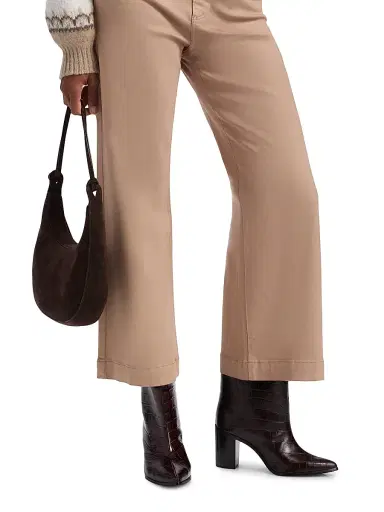 PAIGE Women's Anessa Wide-Leg Pants - Light Brown - Size 31 | Thumbnail 6