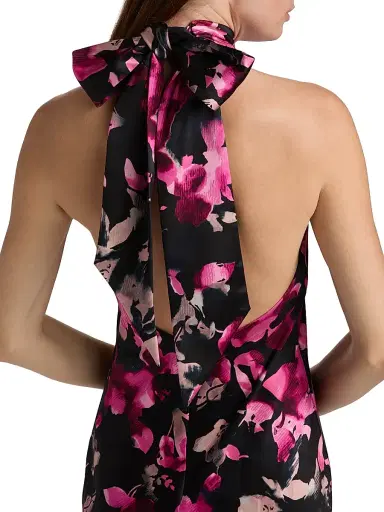 Ramy Brook Women's Tatiana High-Neck Floral Satin Gown - Multi Wild Floral | Thumbnail 6