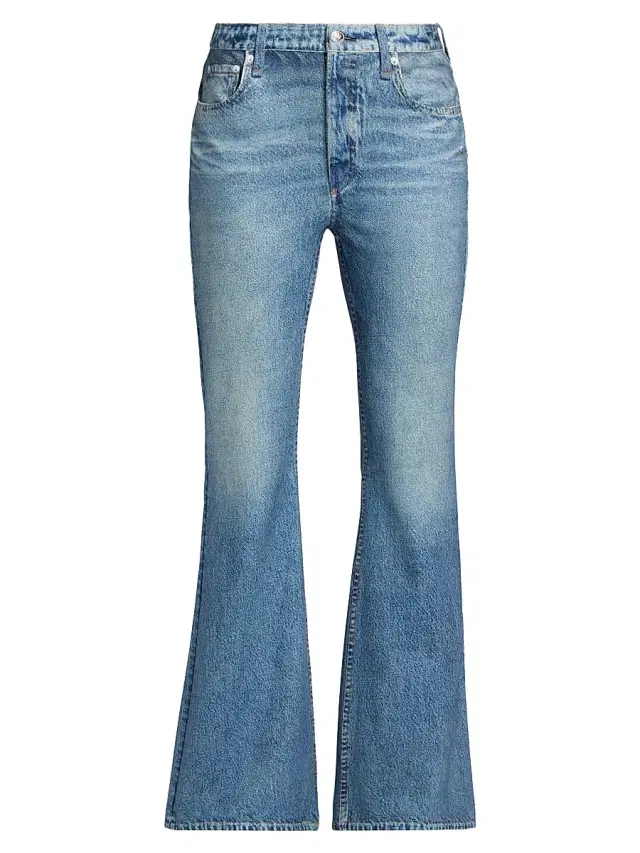 rag & bone Women's rb Miramar Dahlia Ponte Mid-Rise Bootcut Pants - Minetta