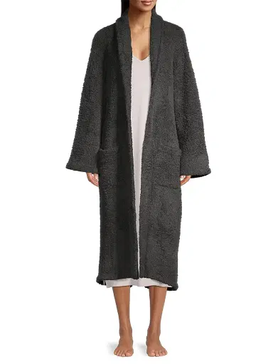 Barefoot Dreams Women's Cozychic Robe - Carbon - Size Large | Thumbnail 2