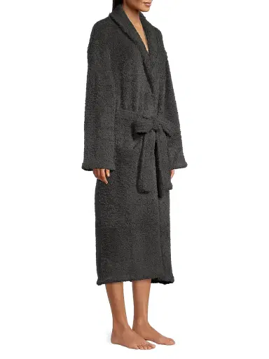 Barefoot Dreams Women's Cozychic Robe - Carbon - Size Large | Thumbnail 4
