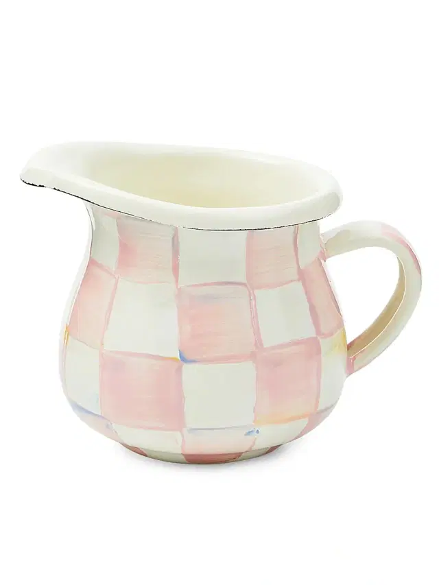 Rosy Check Enamel Little Creamer