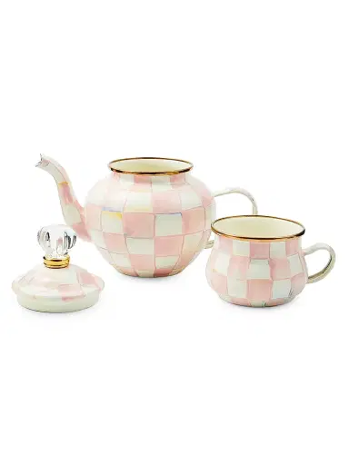 MacKenzie-Childs Rosy Check Enamel High Tea Set | Thumbnail 2 MacKenzie-Childs Rosy Check Enamel High Tea Set | Thumbnail 2