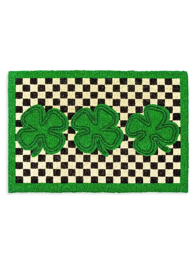 MacKenzie-Childs Lucky Clover Coir Entrance Mat