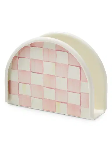MacKenzie-Childs Rosy Check Enamel Napkin Holder | Thumbnail 1